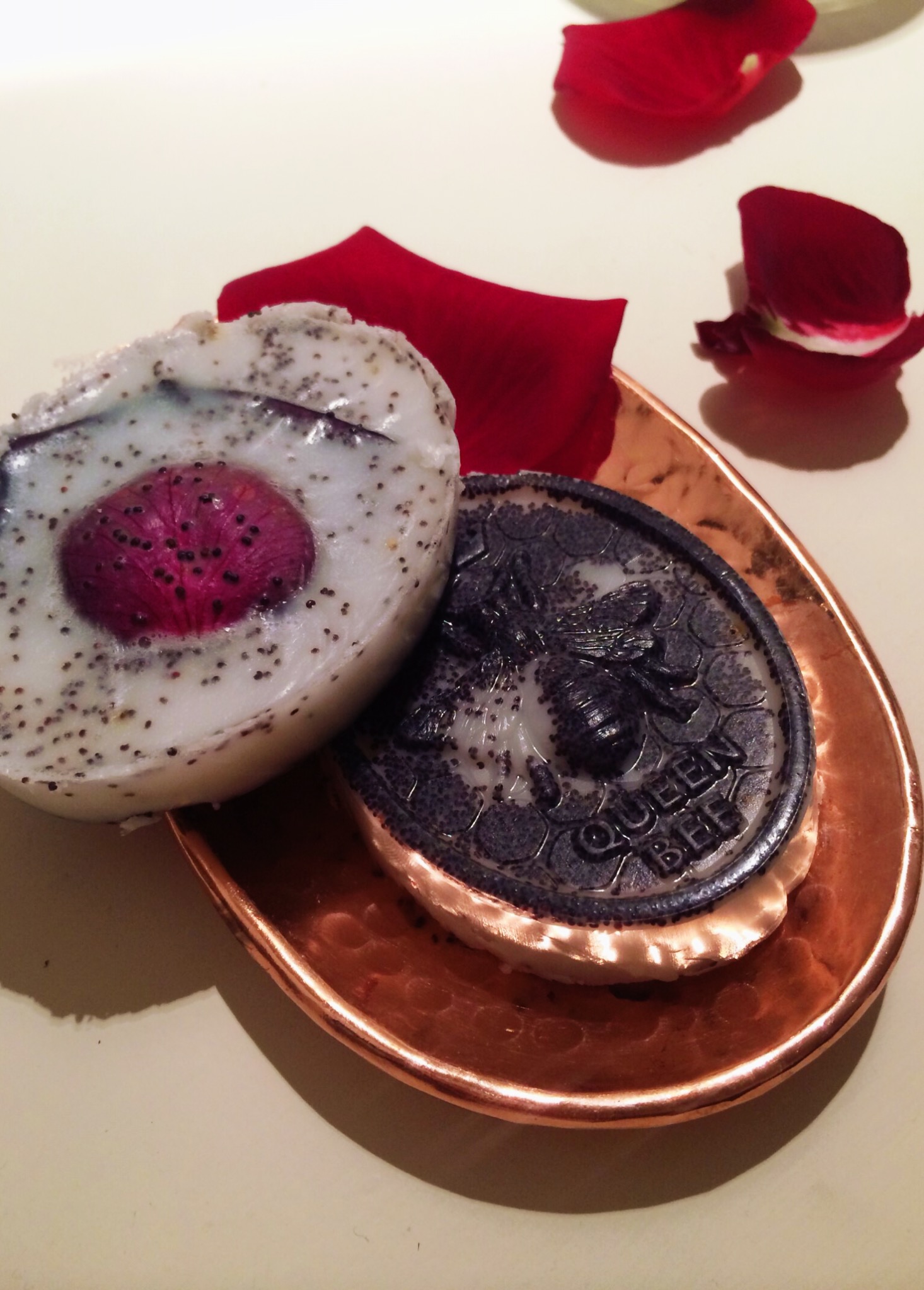 Homemade Rose and Poppy Seed soap