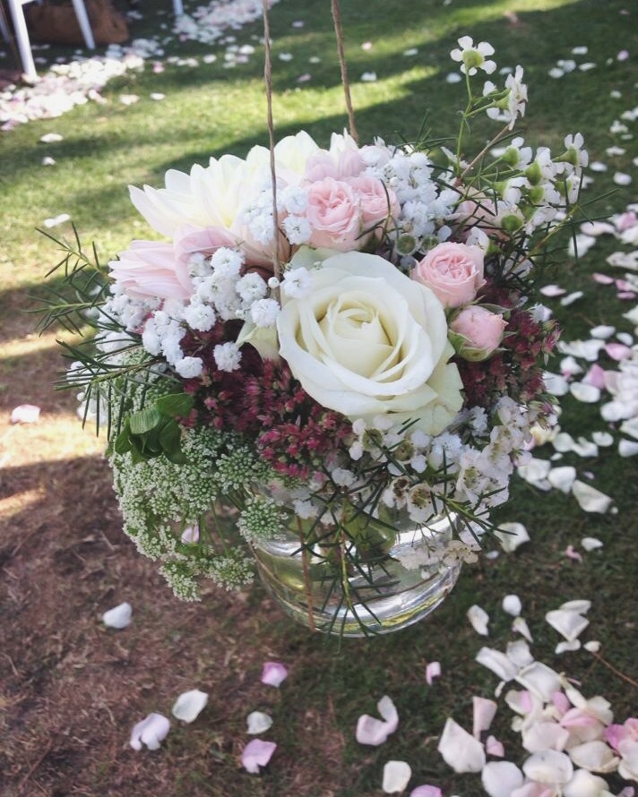 Flower Aisle Arrangement Provence Wedding