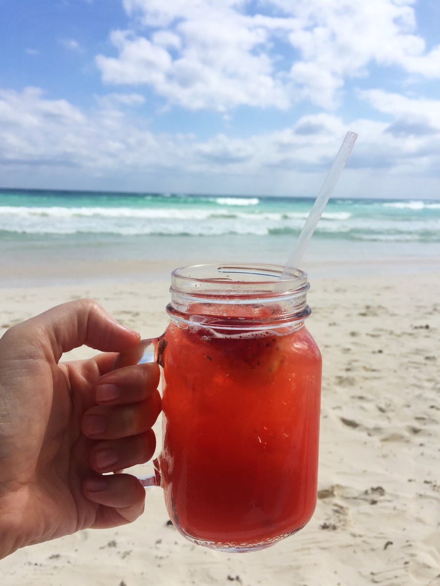 strawberry-margarita-tulum-beach